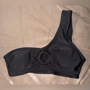 Black One Shoulder Bikini Top